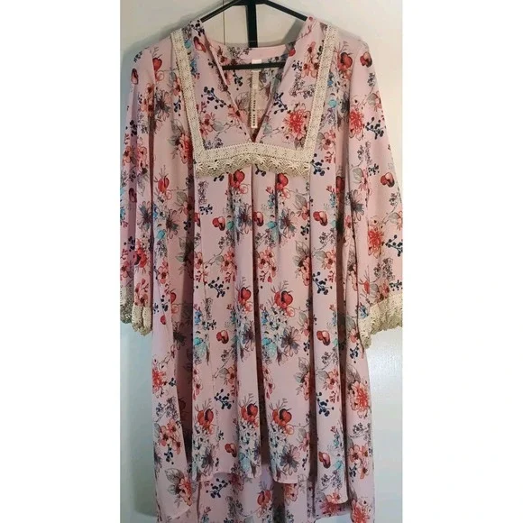 Uncle Frank ivy Jane Womens Dress NWT Small Pink Cottagecore Dollete Coquette - Picture 1 of 14